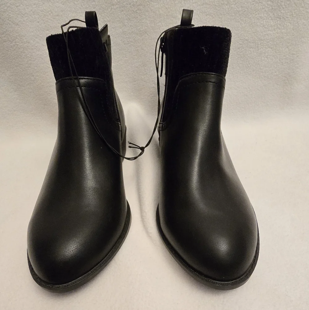 Torrid Black Ankle Booties with Suede Accents